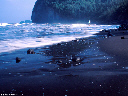 Hawaii black sand beach